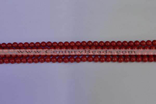 CRE320 15.5 inches 4mm round red jasper beads wholesale