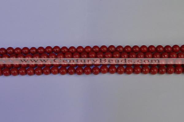 CRE321 15.5 inches 6mm round red jasper beads wholesale