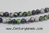 CRF01 15.5 inches 4mm round dyed rain flower stone beads wholesale