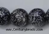 CRF288 15.5 inches 20mm round dyed rain flower stone beads