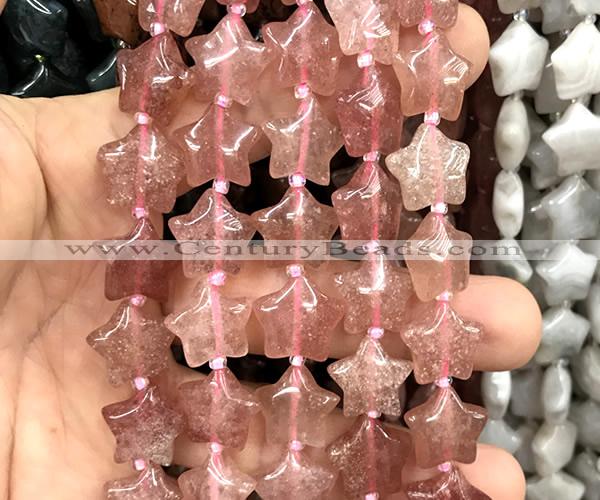CRG62 15 inches 16mm star strawberry quartz beads wholesale