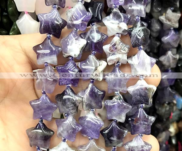 CRG63 15 inches 16mm star dogtooth amethyst beads wholesale