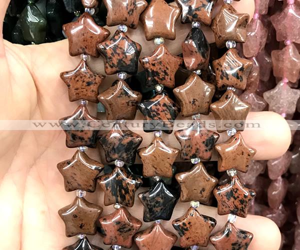 CRG91 15 inches 16mm star mahogany obsidian beads wholesale