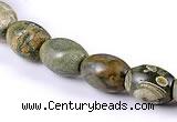 CRH01 8*10mm rice shape natural rhyolite stone beads Wholesale