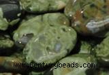 CRH46 15.5 inches 15*30mm oval rhyolite beads wholesale