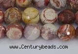 CRH520 15.5 inches 8mm faceted round rhyolite gemstone beads