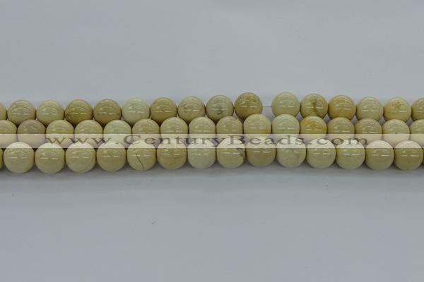 CRI204 15.5 inches 12mm round riverstone beads wholesale