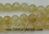 CRO1021 15.5 inches 6mm round yellow watermelon quartz beads