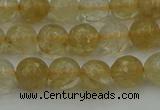 CRO1031 15.5 inches 6mm faceted round yellow watermelon quartz beads