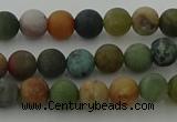 CRO1081 15.5 inches 6mm round matte Indian agate beads wholesale