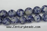 CRO246 15.5 inches 10mm round blue spot stone beads wholesale