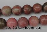 CRO285 15.5 inches 12mm round rhodochrosite beads wholesale