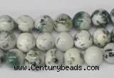 CRO81 15.5 inches 8mm round tree agate gemstone beads wholesale