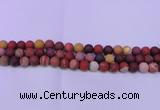 CRO823 15.5 inches 10mm round matte mookaite beads