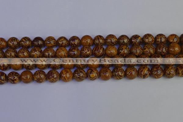 CRO884 15.5 inches 12mm round elephant blood stone beads