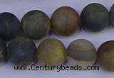 CRO915 15.5 inches 14mm round matte golden pietersite beads