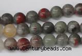 CRO92 15.5 inches 8mm round bloodstone beads wholesale
