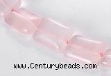 CRQ07 10*14mm rectangle A grade natural rose quartz beads