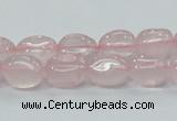 CRQ106 15.5 inches 9*12mm nugget natural rose quartz beads wholesale