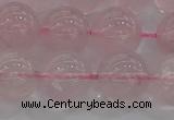 CRQ124 15.5 inches 12mm round natural rose quartz beads wholesale