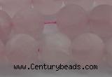 CRQ184 15.5 inches 12mm round matte rose quartz beads wholesale