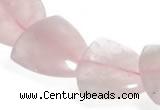 CRQ22 16 inches 25mm triangle rose quartz beads Wholesale