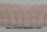 CRQ220 15.5 inches 4mm round matte rose quartz gemstone beads