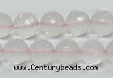 CRQ36 15.5 inches 14mm faceted round natural rose quartz beads