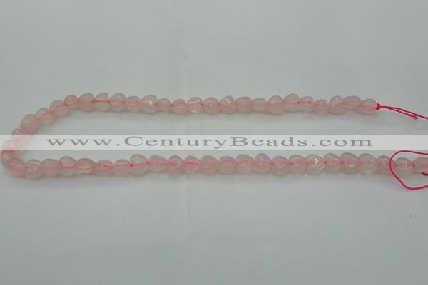 CRQ630 15.5 inches 8*8mm heart rose quartz beads wholesale