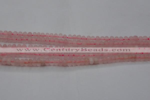 CRQ680 15.5 inches 4*6mm rondelle rose quartz beads wholesale