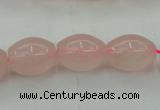 CRQ692 15.5 inches 12*16mm rice rose quartz beads wholesale