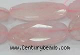 CRQ94 15.5 inches 20*40mm faceted oval natural rose quartz beads