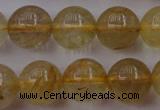 CRU613 15.5 inches 10mm round golden rutilated quartz beads