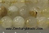 CRU926 15.5 inches 6mm round golden rutilated quartz beads wholesale