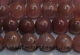 CRZ1000 15.5 inches 6mm - 6.5mm round A- grade natural ruby beads