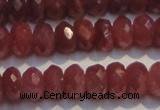 CRZ1026 15.5 inches 4*6mm faceted rondelle AA grade ruby beads