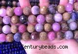 CRZ1145 15.5 inches 12mm faceted round ruby sapphire beads