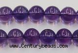 CSA06 15.5 inches 12mm round synthetic amethyst beads wholesale