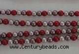 CSB1002 15.5 inches 4mm round mixed color shell pearl beads