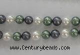 CSB1011 15.5 inches 6mm round mixed color shell pearl beads