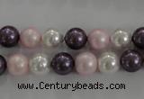 CSB1037 15.5 inches 8mm round mixed color shell pearl beads