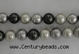 CSB1038 15.5 inches 8mm round mixed color shell pearl beads