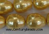 CSB130 15.5 inches 18*22mm nuggets shell pearl beads wholesale