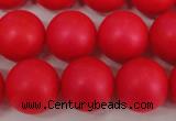 CSB1307 15.5 inches 8mm matte round shell pearl beads wholesale