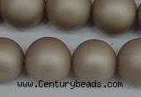 CSB1324 15.5 inches 12mm matte round shell pearl beads wholesale