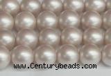 CSB1357 15.5 inches 8mm matte round shell pearl beads wholesale