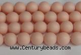 CSB1365 15.5 inches 4mm matte round shell pearl beads wholesale