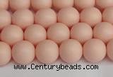 CSB1367 15.5 inches 8mm matte round shell pearl beads wholesale