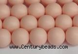 CSB1368 15.5 inches 10mm matte round shell pearl beads wholesale