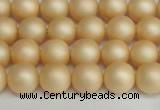 CSB1377 15.5 inches 8mm matte round shell pearl beads wholesale